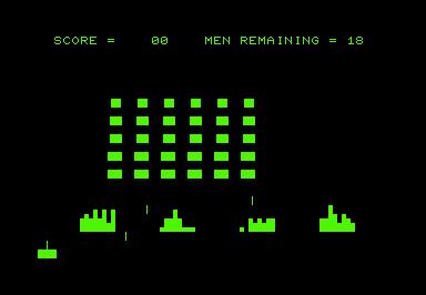 Galaxy Invaders game screenshot for Commodore PET